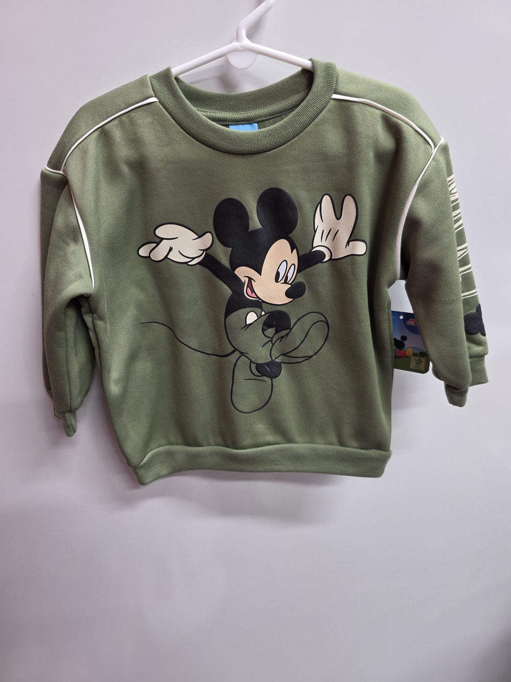 Disney Olive Green Mickey Mouse Kids Sweatshirt